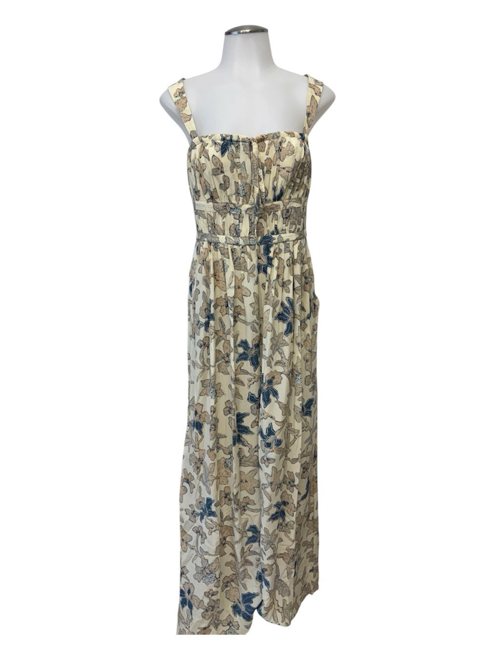 Ulla Johnson Floral Silk Wide-Leg Josephina Jumpsuit Size 2 - Picture 2 of 11